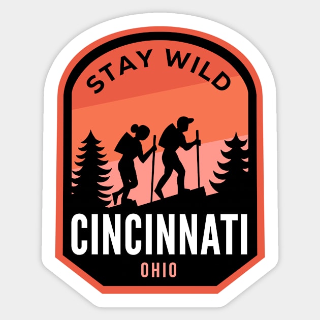 Cincinnati Ohio Hiking in Nature Sticker by HalpinDesign